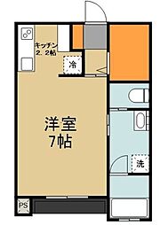 ウッドマンションホープ ワンルームの間取図画像