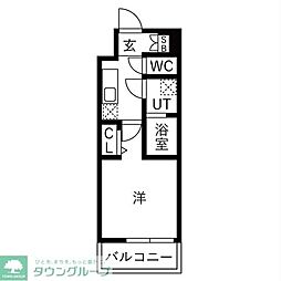 和光市白子3丁目マンション 1Kの間取図画像