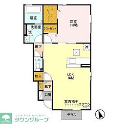 エバーグリーントキ 1LDKの間取図画像