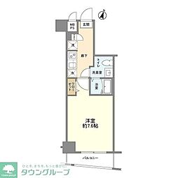 GENOVIA石神井台グリーンヴェール 1Kの間取図画像