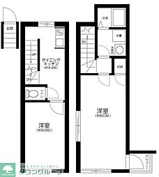 エクセルコート武蔵関 2DKの間取図画像