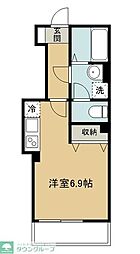 ジグオー・パークウエスト ワンルームの間取図画像