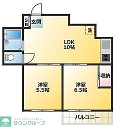 ラミアカーザ・ナカノ 2LDKの間取図画像