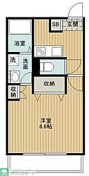 すみれビレッジ 1Kの間取図画像