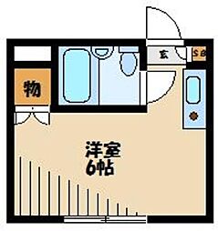 グロスクベル ワンルームの間取図画像