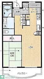 栗原ガーデンハイツ 1LDKの間取図画像