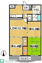 リーセント石神井台 3LDKの間取図画像