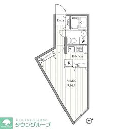 ZESTY春日町 ワンルームの間取図画像