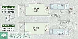 エスペランサ下井草 1Kの間取図画像