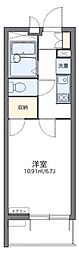レオパレスオリーブハウス5 1Kの間取図画像