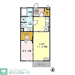 モナリエ春日2 1LDKの間取図画像