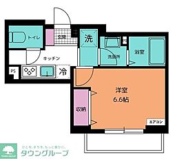 第一富士ビル 1Kの間取図画像