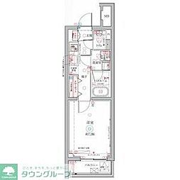 CREVISTA氷川台 1Kの間取図画像