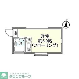 ルミエール中野 ワンルームの間取図画像
