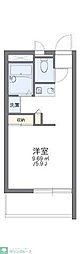 レオパレスけやき 1Kの間取図画像