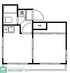 カエサル南長崎 1DKの間取図画像