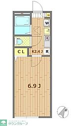 バーミープレイス大泉学園 1Kの間取図画像