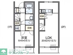 レオネクストM・Y・A 1LDKの間取図画像