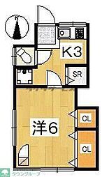 アーバンプレイス西大泉 1Kの間取図画像