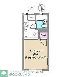 クリンピア ワンルームの間取図画像