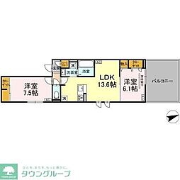 ウィル カノア 2LDKの間取図画像