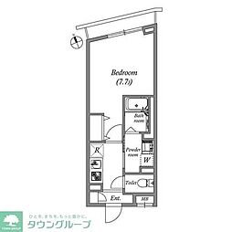 東武東上線 東武練馬駅 徒歩5分の賃貸マンション 1階1Kの間取り