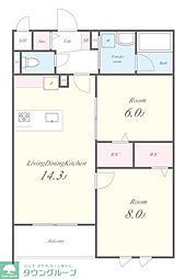 Stadt Nerima-kasugacho 3階2LDKの間取り