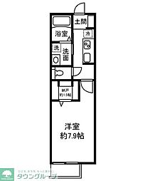OZ吉祥寺 2階1Kの間取り