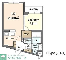 Alivis新江古田 3階1LDKの間取り