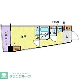 トーシンフェニックス練馬 11階ワンルームの間取り