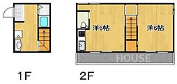 シャレー御薗橋ビル 1DKの間取図画像