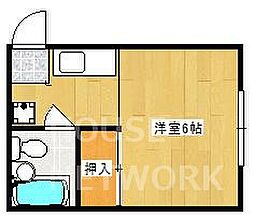 サンクシャンブル ワンルームの間取図画像