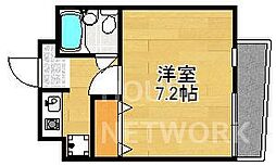 アーバンボート210 2階1Kの間取り