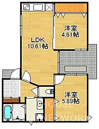 間取図画像 2LDK