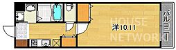 ペルージュ・油小路 1Kの間取図画像