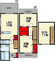 Maison Kawamiya（メゾン カワミヤ） 2階/-