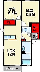 ブルーハイム 彩 C棟 2階/-