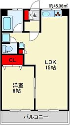 花宅ビル 1LDKの間取図画像