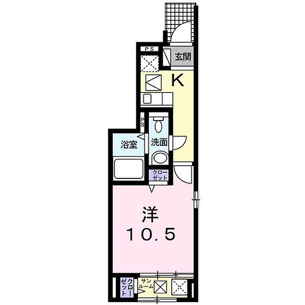 グランツ・Ｋ 101｜大阪府東大阪市稲田本町2丁目(賃貸アパート1K・1階・33.08㎡)の写真 その2