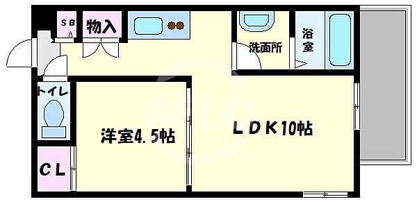 リエゾンコート大今里 402｜大阪府大阪市東成区大今里4丁目(賃貸マンション1LDK・4階・32.21㎡)の写真 その2