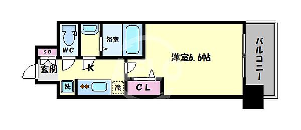 アドバンス大阪ブリアント ｜大阪府大阪市東成区東今里2丁目(賃貸マンション1K・8階・23.08㎡)の写真 その2