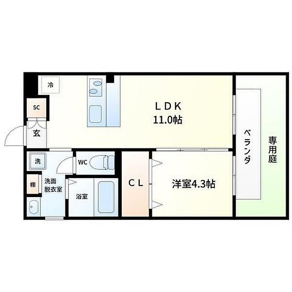 PARC深江南 ｜大阪府大阪市東成区深江南2丁目(賃貸マンション1LDK・4階・36.00㎡)の写真 その2