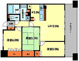 カスタリア上町台  ｜ 大阪府大阪市中央区上本町西4丁目（賃貸マンション3LDK・3階・70.03㎡） その2