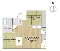 間取図画像 2LDK