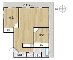 間取図画像 2LDK