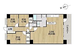 スペクトル船頭場 3LDKの間取図画像