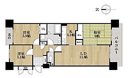 ルイシャトレ甚目寺 3LDKの間取図画像