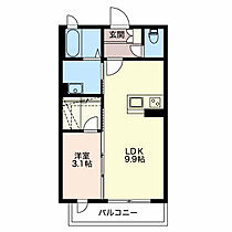 サティスビータ布瀬 203 ｜ 富山県富山市布瀬町２丁目605-3（賃貸アパート1LDK・2階・34.02㎡） その2