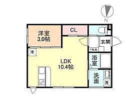 Mont　blanc四ツ葉町 201 ｜ 富山県富山市四ツ葉町21番3（賃貸アパート1LDK・2階・33.03㎡） その2