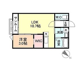 Ritomico　C棟 C203 ｜ 富山県富山市綾田町１丁目7番38-3（賃貸アパート1LDK・2階・33.13㎡） その2